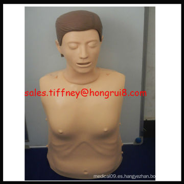 Maniquí de entrenamiento de primeros auxilios de ISO, maniquí avanzado de CPR de medio cuerpo